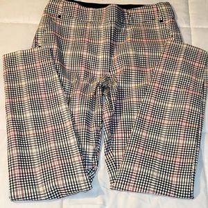 Maurice New Pull on Legging Pink and Black Plaid